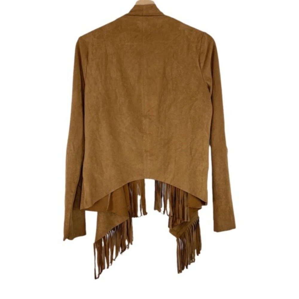 Hollister Faux Suede Fringe 90’s Jacket Open Front - Picture 5 of 5